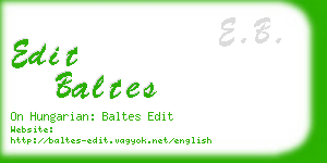 edit baltes business card